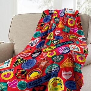 DC Comic's Suicide Squad Live Fast Super Plush Throw Size 46x60